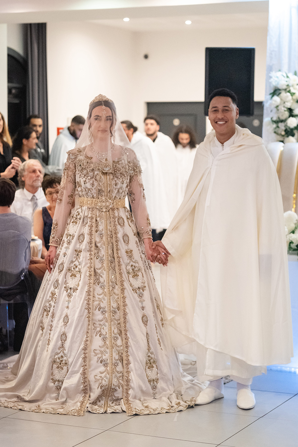 Mariée en caftan marocain, réception à Gémenos
