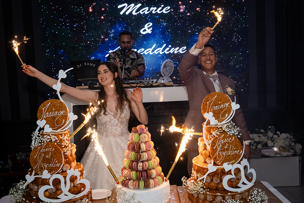 Pièce montée des mariés, moment gourmand